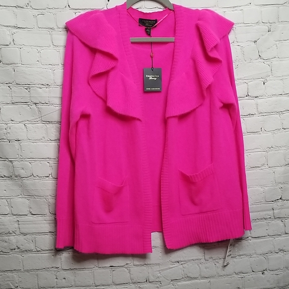 Charter Club Sweaters - Charter Club Luxury Hot Pink 100% Cashmere Sweater Size Large NWT